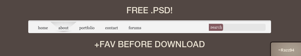 FREE PSD? - Modern.Nav +Razz94 by Razz94