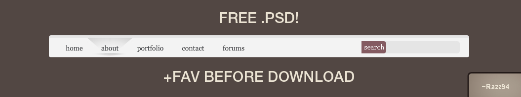 FREE PSD? - Modern.Nav +Razz94