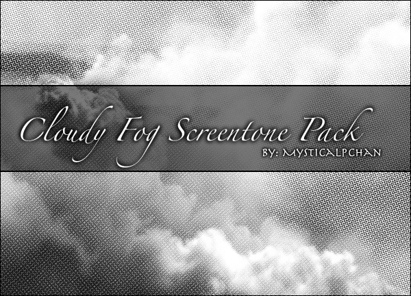Cloudy Fog Screentone Pack by Mysticalpchan