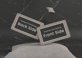 Gravity Rounded Business Card Mockup