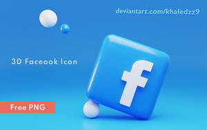 3D Facebook Icon PNG