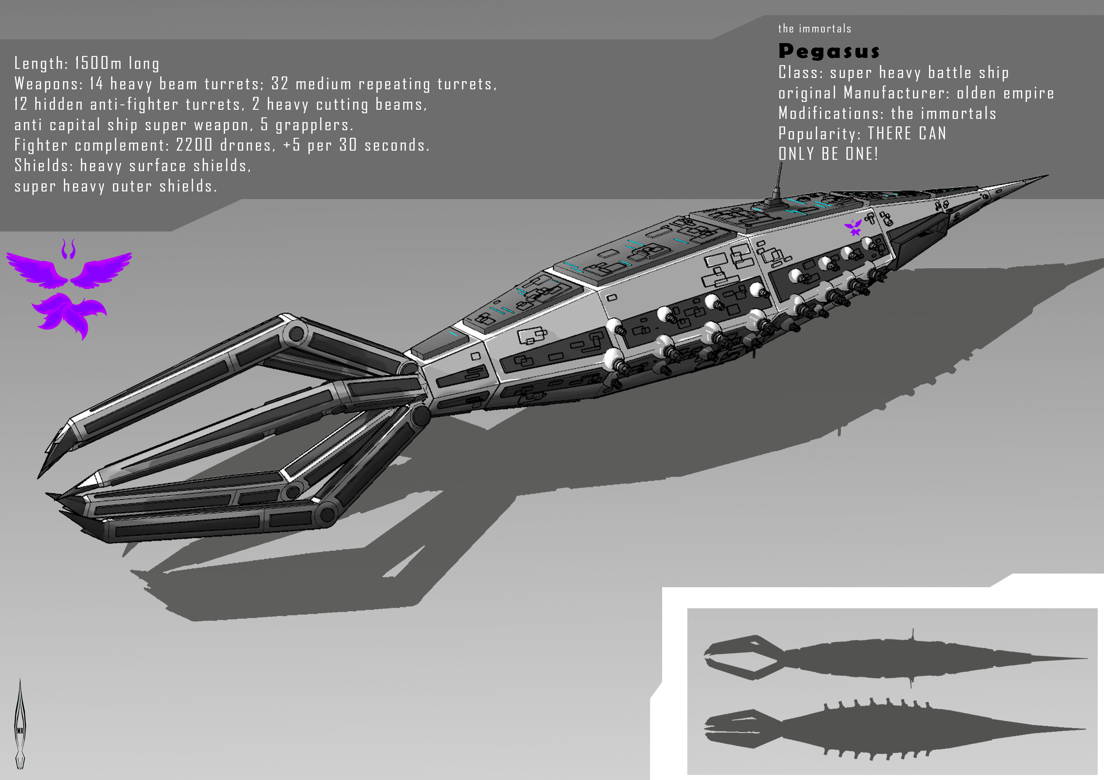 Pegasus Super Heavy War Ship Concept Art By Chouderr On