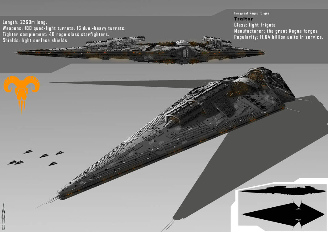 Traitor Class frigate Concept Art by chouderr on DeviantArt