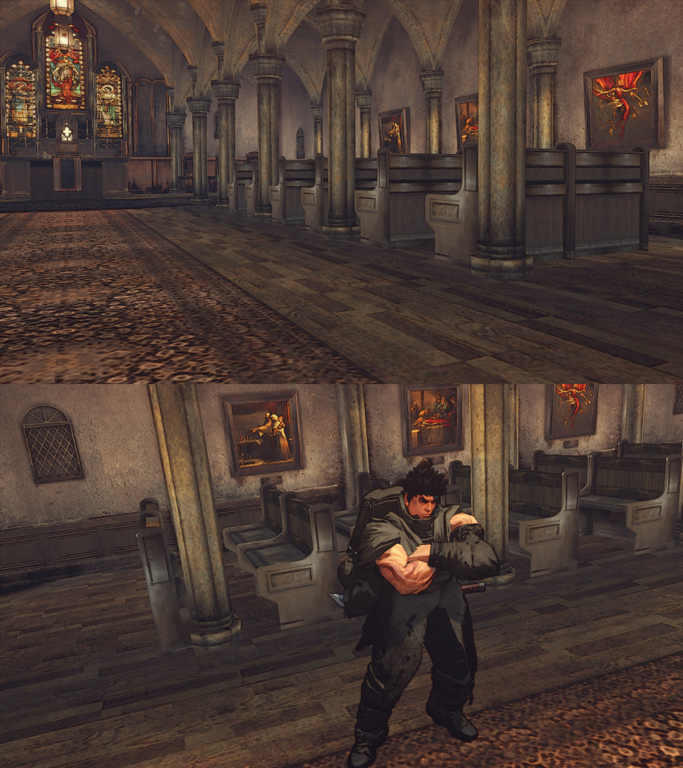 SSFIVAE Cathedral as Training Stage by monkeygigabuster on DeviantArt