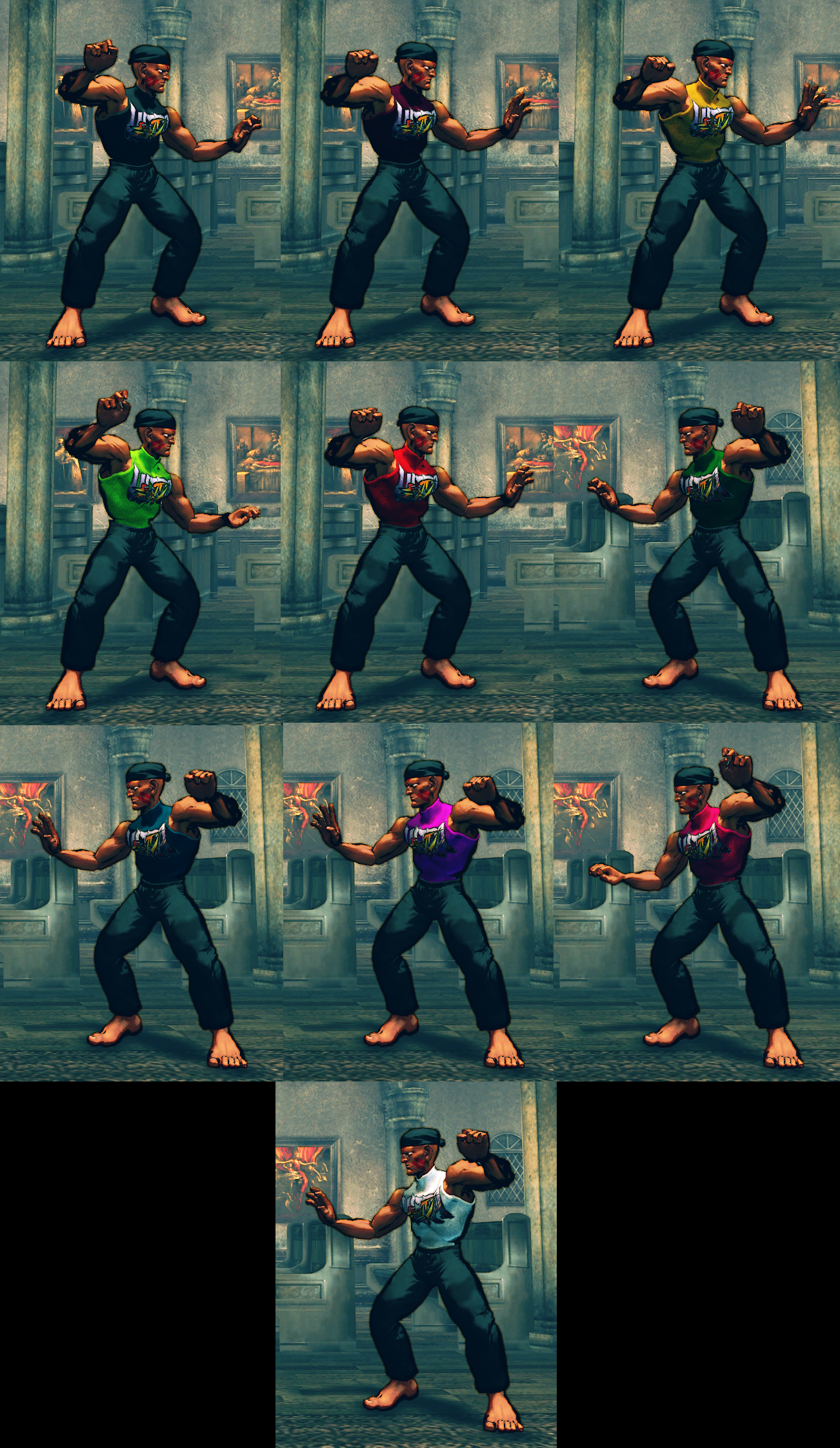 USFIV Dhalsim Yoga Gym Instructor 10 color pack