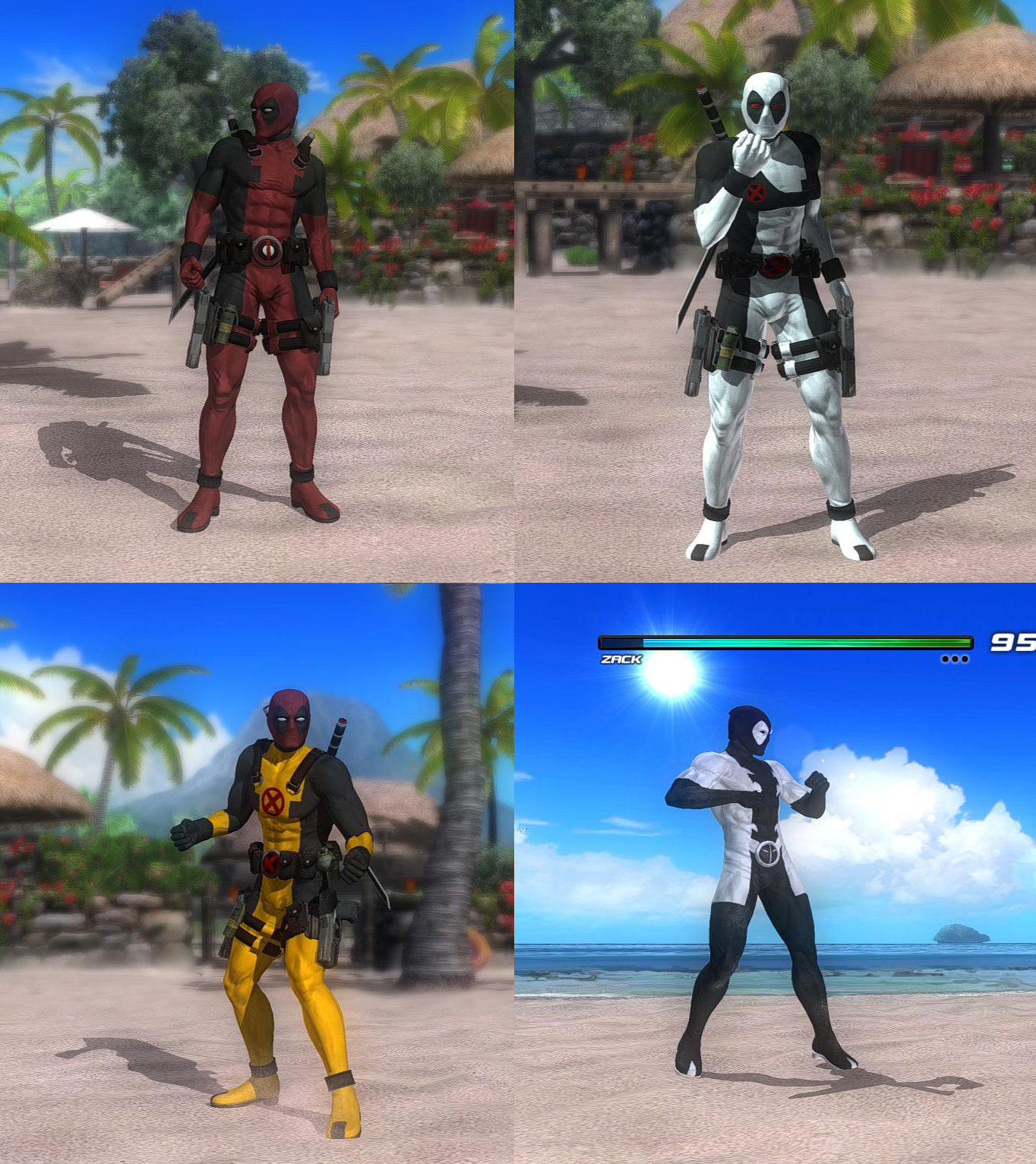 DOA5LR Deadpool x4  Mod Pack