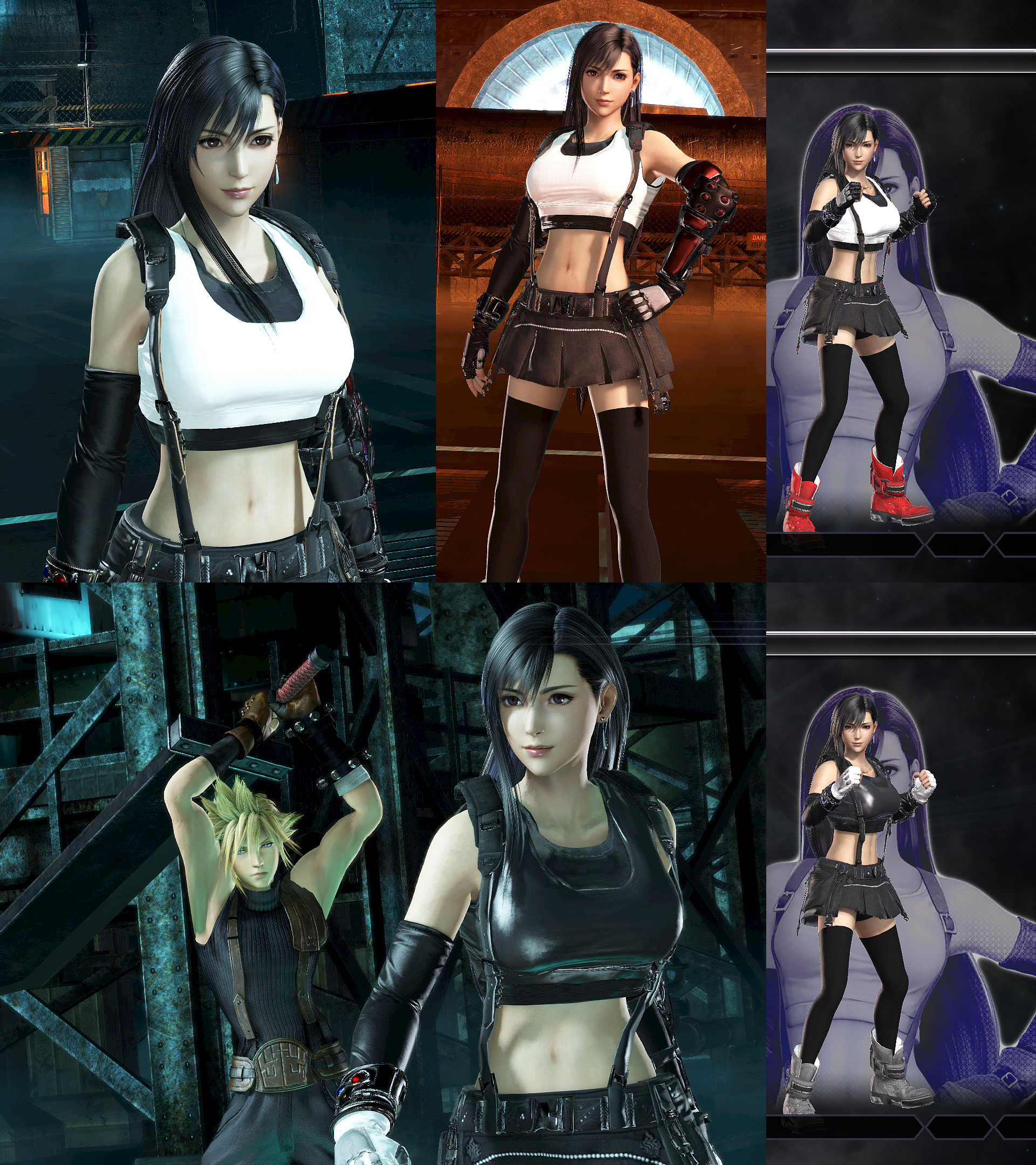 DFFNT mod update for FFVII Remake Tifa outfit by monkeygigabuster