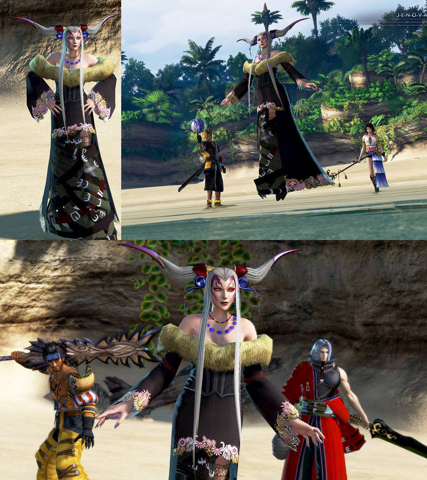 DFFNT mod FFX Lulu outfit for Ultimecia by monkeygigabuster on DeviantArt