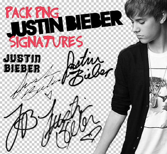 Justin Bieber signatures png