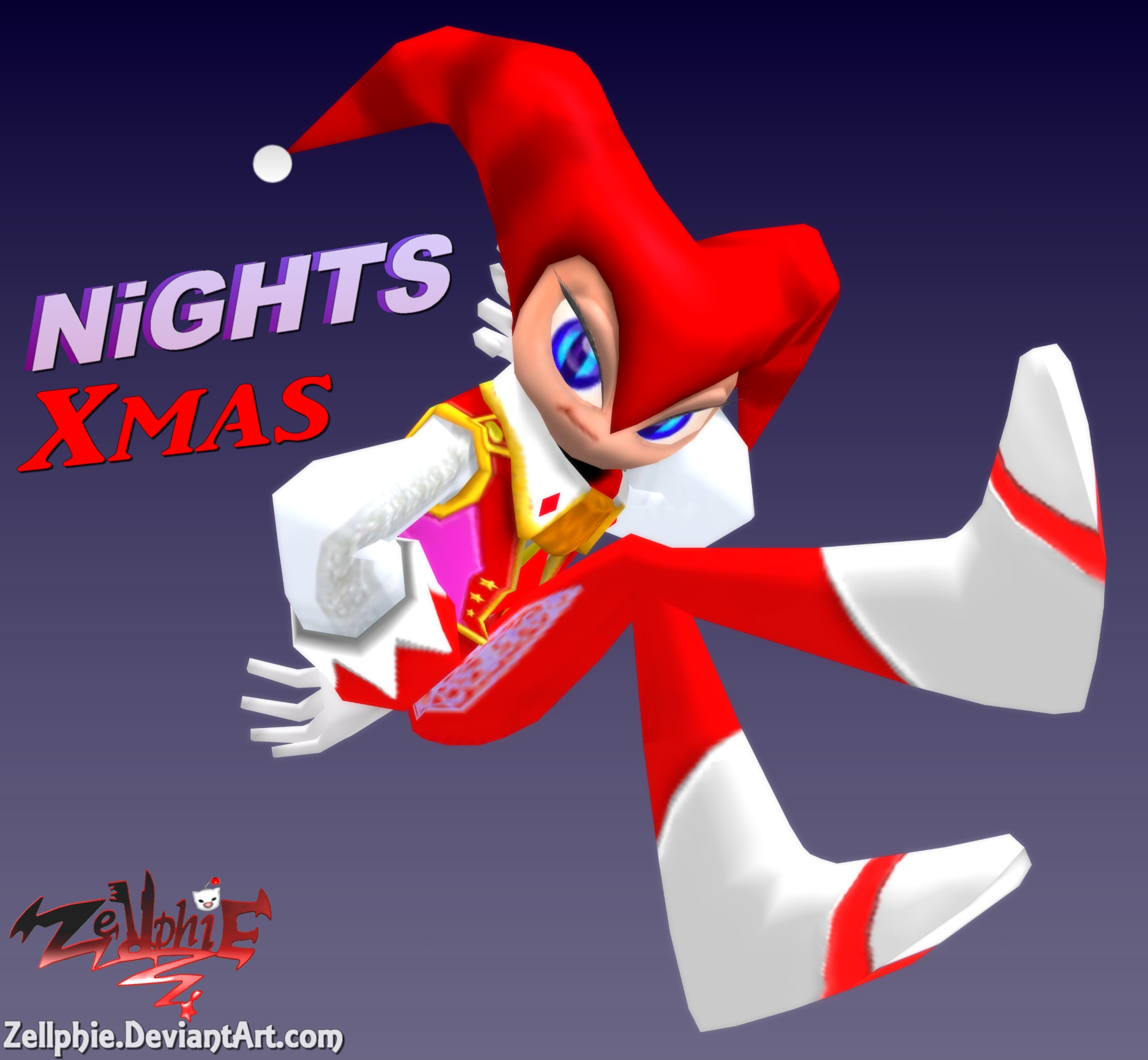 NiGHTS - Christmas NiGHTS model by Zellphie on DeviantArt