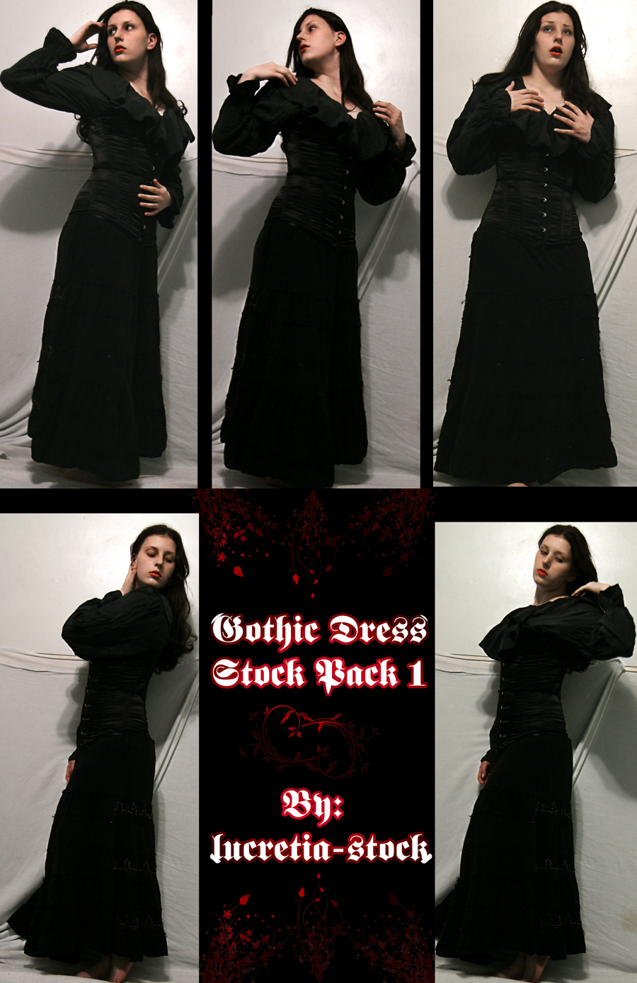 gothic dress stock pack 1 by lucretia-stock, visual art