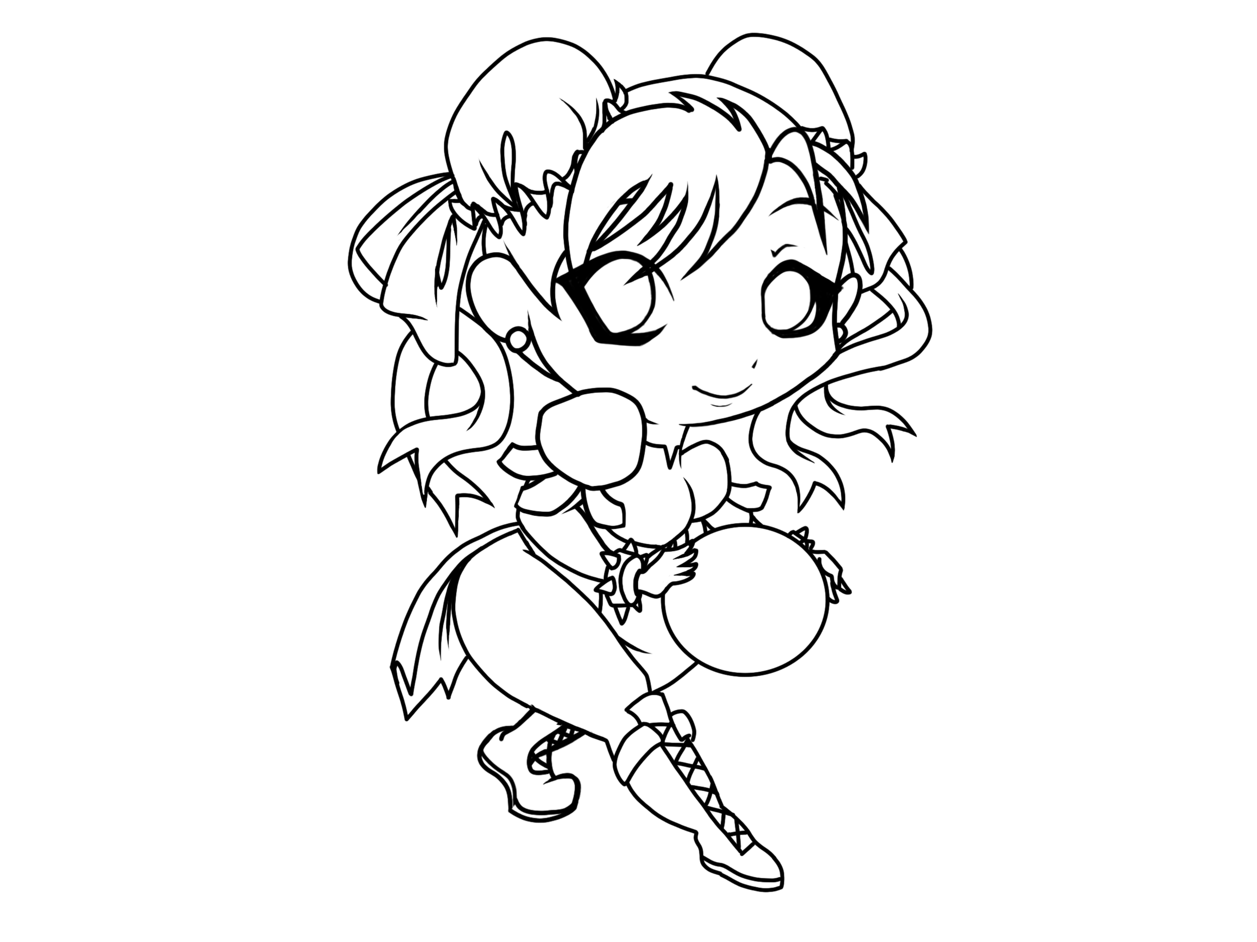 Chibi Chun Li Lines