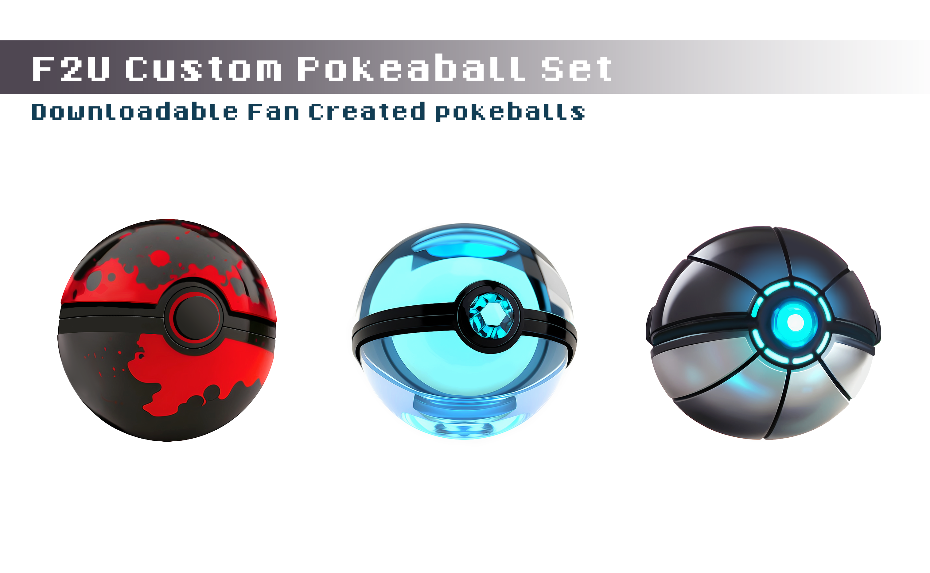 Free Custom Pokeballs [F2U][Download] by LeviathansArmory on