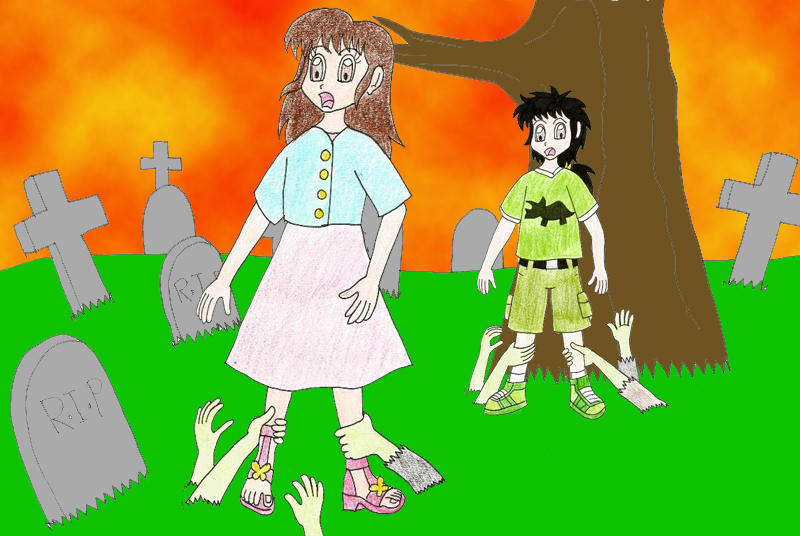 Josh and Olivia and the cursed graveyard by Animedino1 on DeviantArt