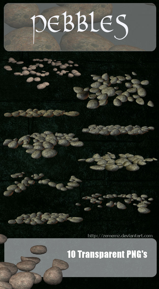 3D Pebbles by zememz on DeviantArt