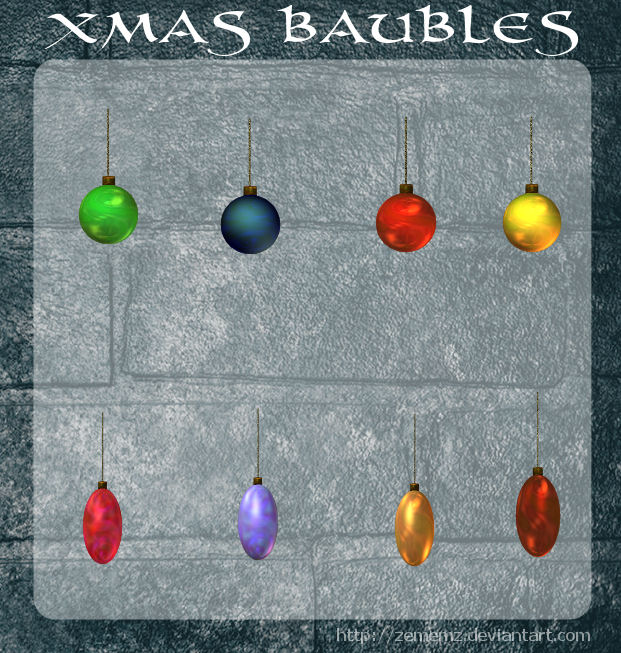 3D Xmas Baubles
