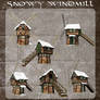 3D Snowy Windmill