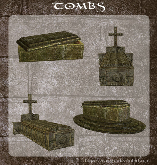 3D Tombs by zememz on DeviantArt