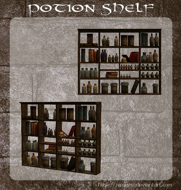 3D Potion Shelf