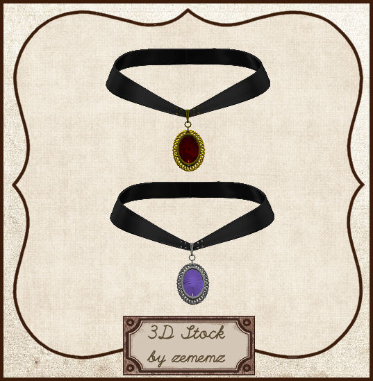 3D Chokers by zememz on DeviantArt