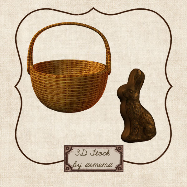 3D Easter Basket and Bunny