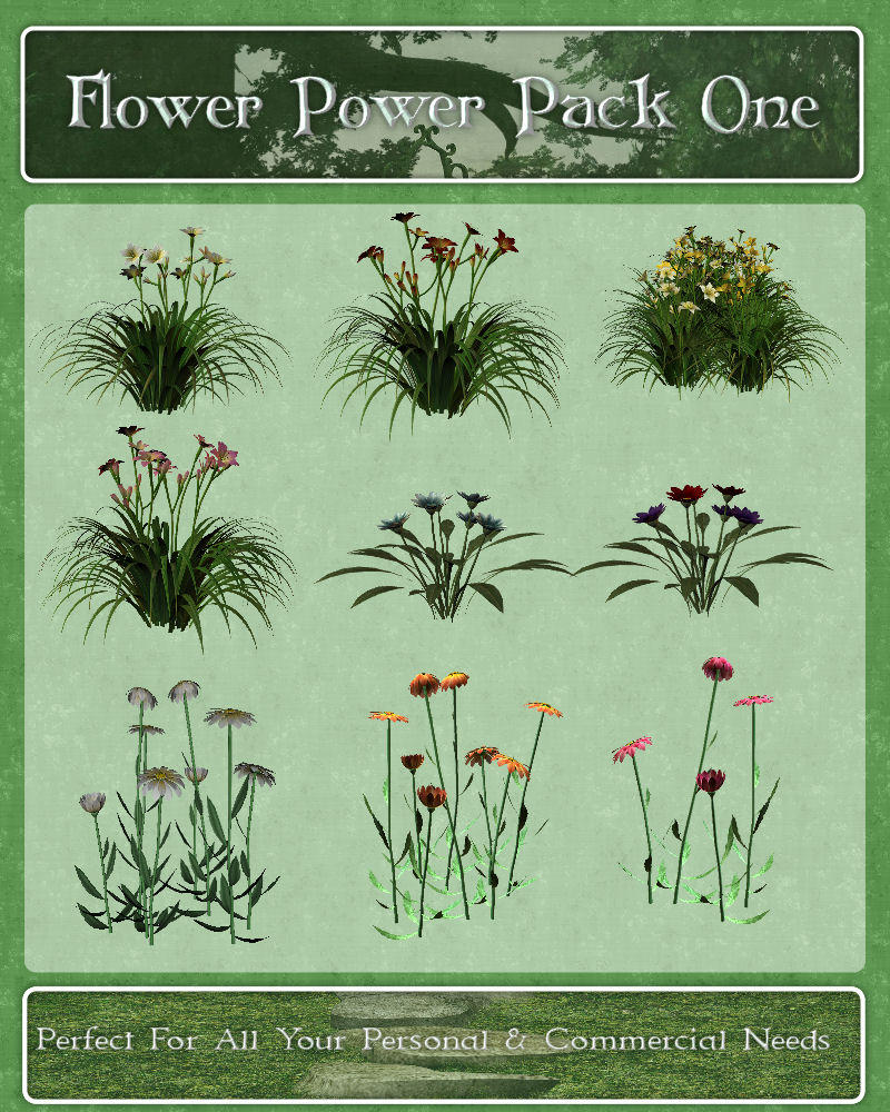 Flower Power Pack 1 by zememz on DeviantArt