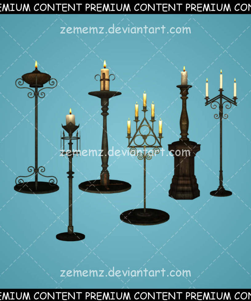 Candles 001 - Premium Content by zememz on DeviantArt