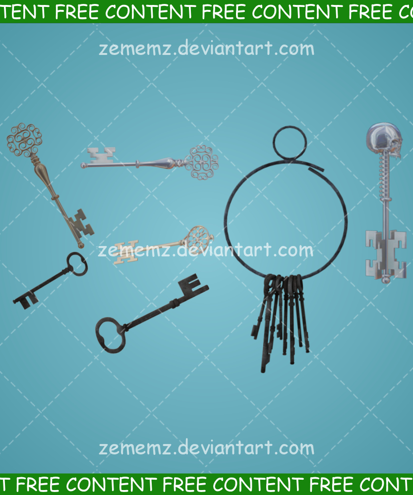 Deviantart Keys Keys 001 - FREE Content by zememz on DeviantArt