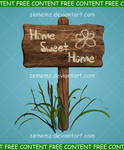 Wooden Sign 001 - FREE Content