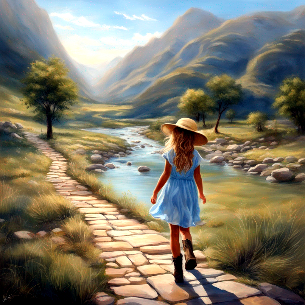 Following the stone creek path by Dreamworkart on DeviantArt