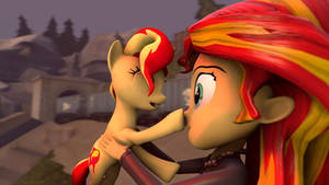 Sunset Shimmer And Her New Pet!