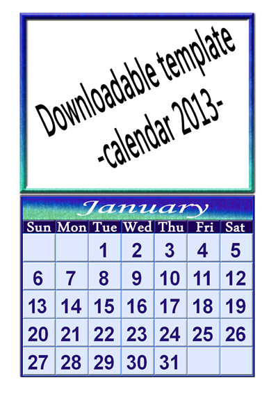 Calendar 2013_template