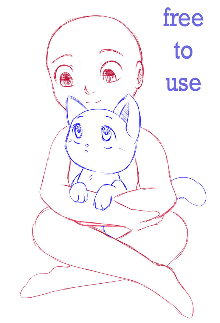 Holding Cat Base [free to use] by RainOff on DeviantArt