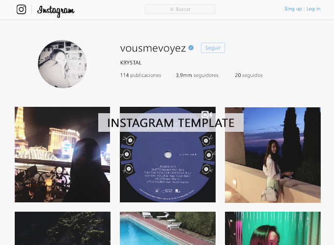 Instagram Template | PSD | Porcelain