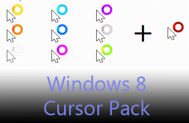 red mouse cursor pack