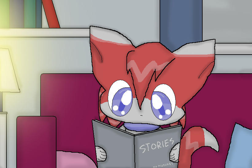 Ruby reading by TheKittyArtist on DeviantArt