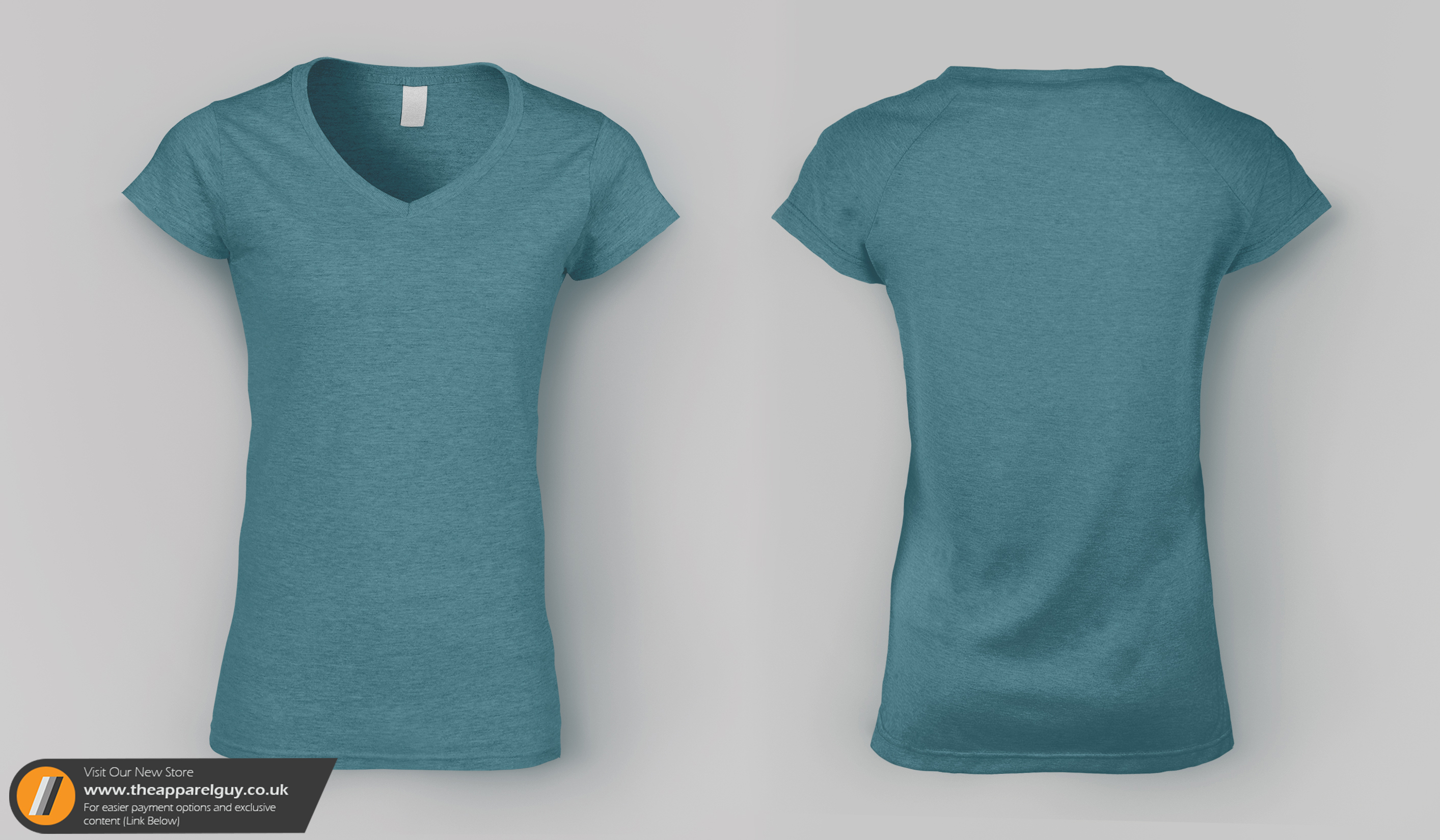 Women's V-Neck Tee Mock Up