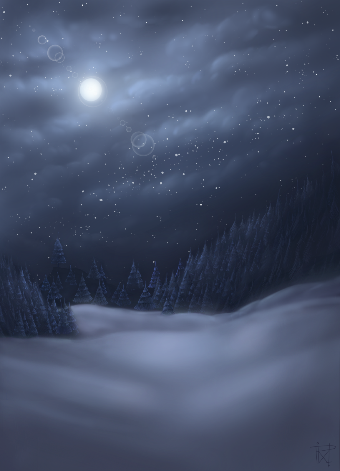 Winter Night by SKYEPXL on DeviantArt