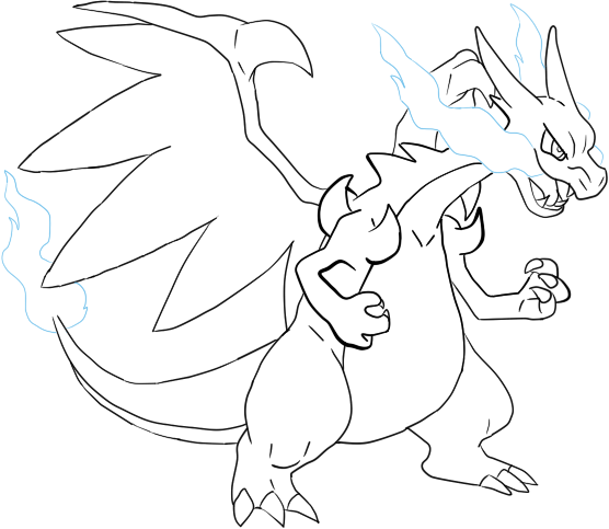 Mega Charizard X by eldrige on deviantART