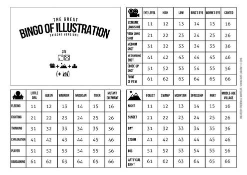 The Bingo of Illustration Us/Fr