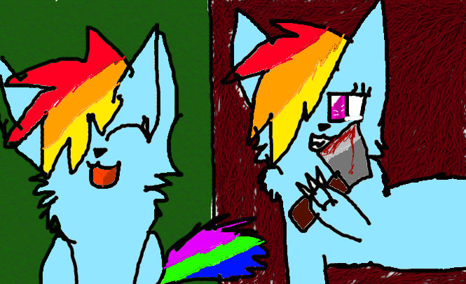 The 2 sides of rainbow dash by InSaNe-CoRnEr-CaT on DeviantArt