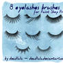 8 Eyelashes Brushes - for PsP