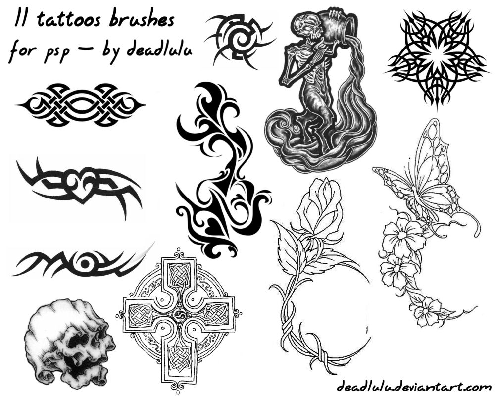 11 Tattoos Brushes - for psp