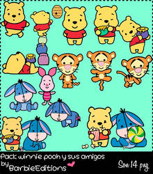 Pack de winnie pooh y sus amigos