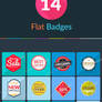 .: 14 Flat Badges PSD :.