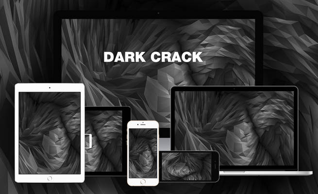 low poly wallpaper pack: Dark Crack