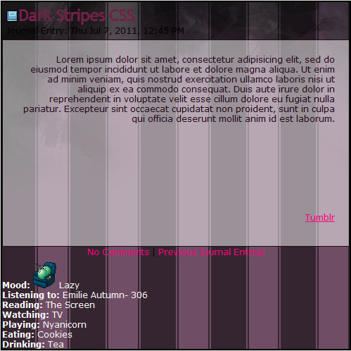 Dark Purple Stripe CSS by nikkittie on DeviantArt