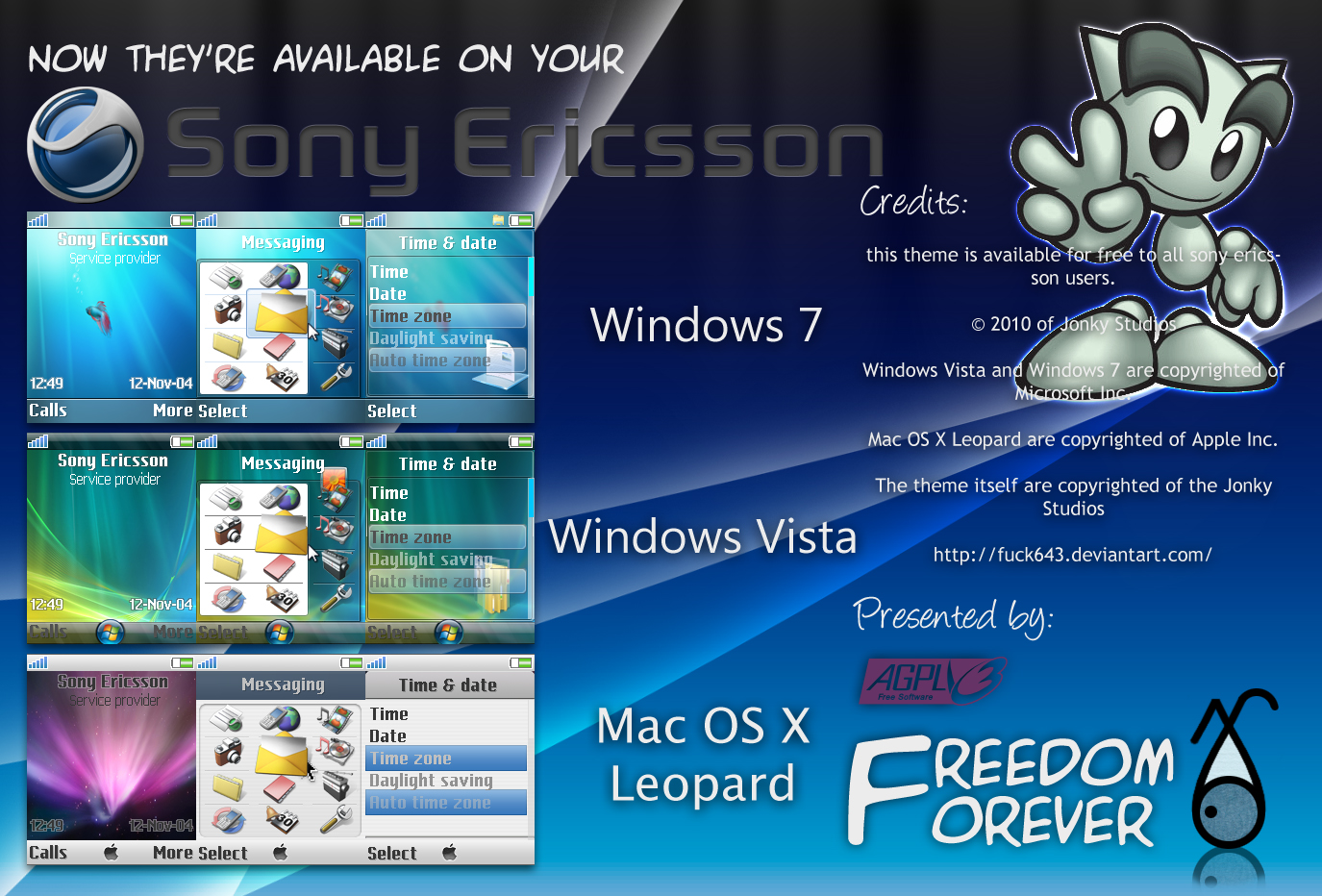 Sony Ericsson Theme of 3 OS