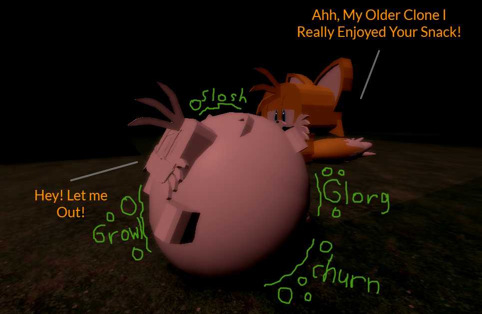 Tails After He Eats His Older Clone. by Eroicad on DeviantArt