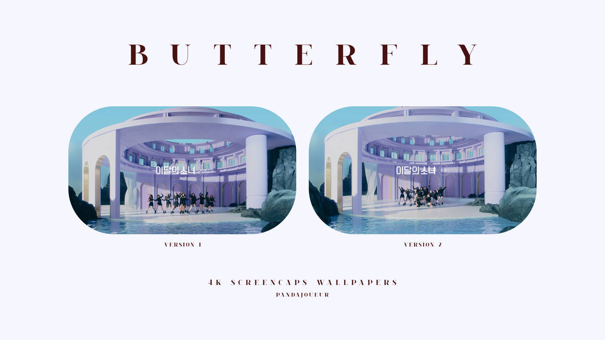 LOONA Butterfly Wallpaper - Minimal Set 1 by PandaJoueur on DeviantArt